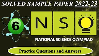 CLASS 6  NSO 202223  National Science Olympiad Exam  Solved Sample Paper  Olympiad Preparation [upl. by Eniluqaj]