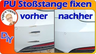 Kunststoff Stoßstange reparieren und lackieren Risse verschließen am Tesla Model S  IngosTipps [upl. by Tamah168]