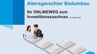 Altersgerechter Badumbau Ihr Onlineweg zum Investitionszuschuss [upl. by Isla]