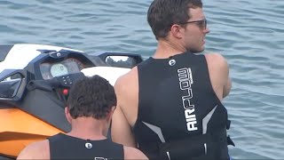 Jamie Dornan amp Dakota Johnson  Jet Ski Scenes 120716 [upl. by Aitak]