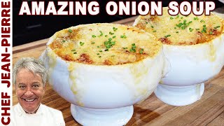 Classic French Onion Onyo Soup  Chef JeanPierre [upl. by Lilhak]