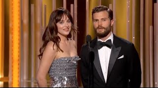 Dakota Johnson and Jamie Dornan at The Golden Globes [upl. by Esteban763]