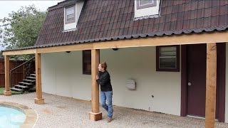 How To Build a Covered Patio  DIY Porch Part 2 [upl. by Alekal291]