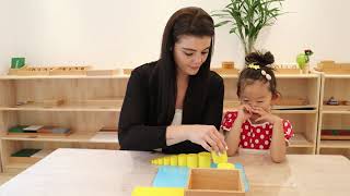 Montessori Grading with the Yellow Knobless Cylinders [upl. by Ydac942]