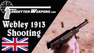 Webley 1913 Semiauto Pistol Shooting [upl. by Dahlia]