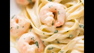 Creamy Garlic Prawn Pasta [upl. by Attenwahs509]