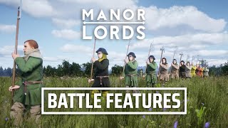 Manor Lords  Battle Features  Medieval RTSCitybuilder [upl. by Anamuj504]