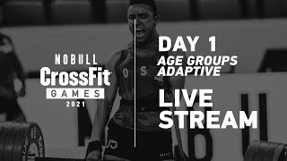 Tuesday Day 1 Age Group and Adaptive Events — 2021 NOBULL CrossFit Games [upl. by Neelon]