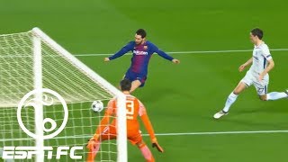 Lionel Messi scores through Thibaut Courtois legs twice in Barcelonas 30 win vs Chelsea  ESPN FC [upl. by Epilif827]