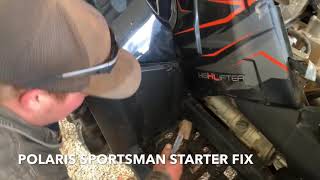 Polaris Sportsman Highlifter 850 Starter RemovalFix [upl. by Coleville]