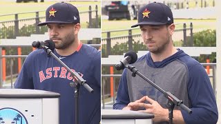 José Altuve Alex Bregman and Jim Crane apologize for Astros signstealing scheme [upl. by Eihpos679]