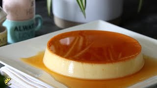 3 Ingredients Flan  Easy Homemade Flan Caramel Recipe [upl. by Aicinet]