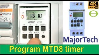 How to program a Majortech Digital Timer MTD8 [upl. by Nappy]