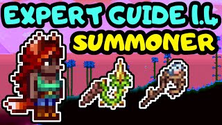 TERRARIA SUMMONER PROGRESSION GUIDE SERIES Terraria 14 Expert Mode Summoner and Whips guide [upl. by Iffar734]