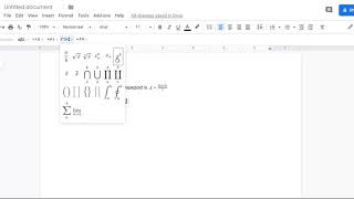 Equation Editor in Google Docs [upl. by Fantasia]