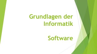 Digitale Grundlagen Software einfach und kurz erklärt [upl. by Halimeda]