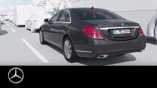 MercedesBenz SClass 2017 Active Brake Assist with congestion emergency braking function [upl. by Eibor]