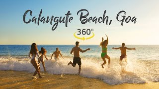 Calangute Beach Goa  360° Video [upl. by Livingston]