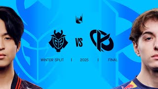 G2 vs KC  2025 LEC Winter Split Playoffs  Split Final [upl. by Lodnar]