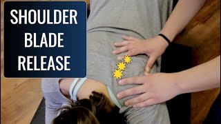 How To Release Myofascial Pain In The Shoulder Blade [upl. by Arihaj]