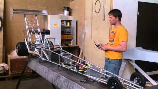 13 Scale RC Dragster First Test Run with Servos [upl. by Ajnek]