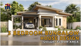 HOUSE DESIGN  120 sqm 3 Bedroom Bungalow  OFW Dream House [upl. by Orodisi396]