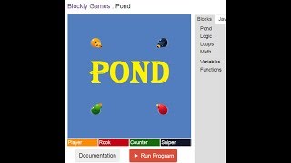 Blockly Games  Pond [upl. by Gnuy965]