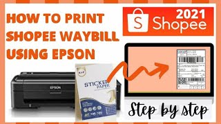 HOW TO PRINT SHOPEE WAYBILL Using Epson Printer shopeewaybillprint shopeeseller waybillprinting [upl. by Ready]