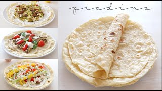 PIADINE MORBIDISSIME ARROTOLABILI SENZA LIEVITO  ricetta facile veloce e infallibile [upl. by Margreta]