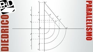 Paralelismo entre rectas en sistema diédrico [upl. by Brittni]