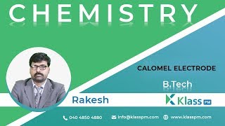 Calomel Electrode Unit3  Engineering Chemistry  BTech Tutorials  KlassPM [upl. by Tybie]