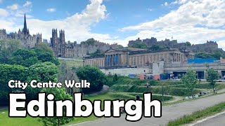 Edinburgh City Centre Walk【4K】 Lets Walk 2021 [upl. by Haldeman]