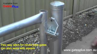 Gate Latch 2 way for round pipe and square [upl. by Yenitsed34]