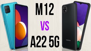 M12 vs A22 5G Comparativo [upl. by Hsinam]