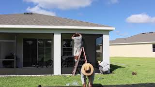 New LanaiPorch Screen Enclosure Installation  Lakewood Ranch  Bradenton FL [upl. by Wallraff]