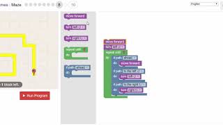 Blockly Games  Maze  Level 8 [upl. by Ailecnarf50]