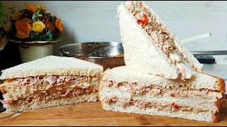 Simple Tuna Sandwich Recipe  Tuna Sandwich with Mayo [upl. by Maurilia750]