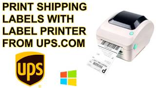 How to print UPS Shipping Label 4x6quot Self Adhesive from UPScom Website via Browser on Windows [upl. by Annailuj682]