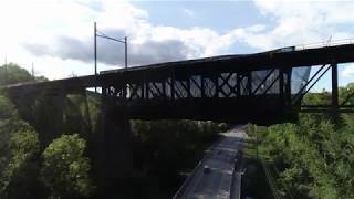 Historic Trestle Bridge Downingtown PA  Amazing Drone Video [upl. by Pinto]