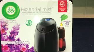 AIR WICK ESSENTIAL MIST OIL DIFFUSER KIT PRODUCT REVIEW [upl. by Mathia]