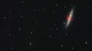 Groundbased overview of galacies Messier 81 and 82 zooming in on M82 [upl. by Ciapas432]