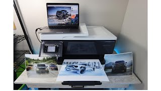 Print Quality Test Hp Officejet 7740 [upl. by Ahsinot508]