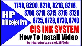 How To Install Our CIS For HP Officejet Pro 7740 8720 8740 8715 Series [upl. by Seuqram]