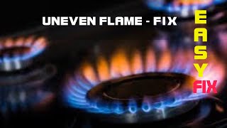 ✨ GAS STOVE BURNER  UNEVEN FLAME  QUICK FIX ✨ [upl. by Colfin536]