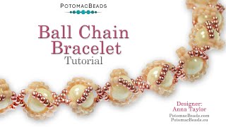 Ball Chain Bracelet DIY Jewelry Making Tutorial by PotomacBeads [upl. by Reamonn]