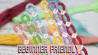 DAISY CHAIN BRACELET TUTORIAL CC  Beginner Friendly [upl. by Strep322]