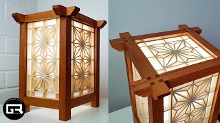 LAMPARA JAPONESA con MADERA RECICLADA  JAPANESE WOOD LAMP [upl. by Dianthe]