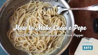 How to Make Cacio e Pepe Pasta With Cheese and Black Pepper [upl. by Lyred]