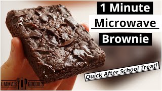 1 Minute Microwave BROWNIE  The EASIEST Chocolate Brownie Recipe [upl. by Marian]