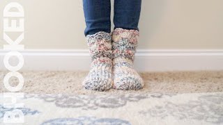 How to Crochet Slipper Socks [upl. by Audun525]